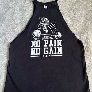 Black anime gym pump tank sz:m